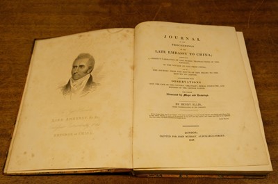 Lot 9 - Ellis (Henry). Journal of the Proceedings of the Late Embassy to China, 1817