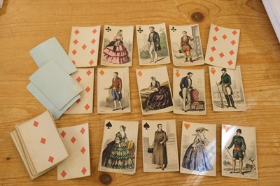 Lot 359 - French costume playing cards. Cartes Parisienne, Paris: O. Gibert, circa 1855, & 7 others