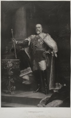 Lot 182 - Pratt (Joseph B.,). Portrait of King Edward VII, May 17th-20th 1910, mezzotint