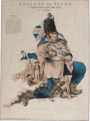 Lot 109 - Rose (F.W.). England on Guard, A Serio-Comic Map for 1878