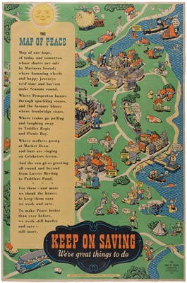 Lot 111 - Sayer (J. P.). The Map of Peace, for H. M. Stationery Office by Field Sons & Co. circa 1945