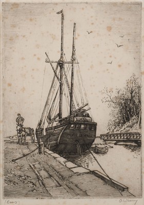 Lot 207 - Wharry (Olive, 1886-1947). A collection of 25 etched views of Devon and Cornwall