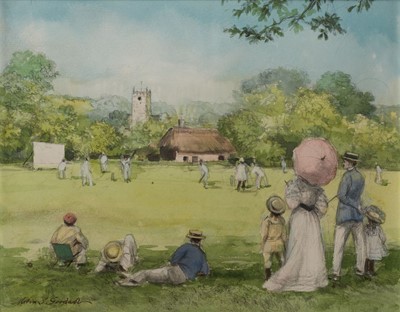 Lot 656 - Goodall (John Strickland, 1908-1996). The Cricket Match, watercolour..., and others