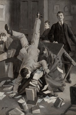 Lot 632 - Tarrant (Percy 1855-1934). Teddy Lester in the Fifth, six original illustrations, oil