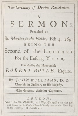 Lot 242 - Pamphlets. A samilband of 20 sermons and theological pamphlets, 1696-1732