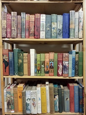 Lot 333 - Pictorial Cloth. A collection of early 20th Century pictorial cloth & illustrated juvenile literature, approximately 55 volumes