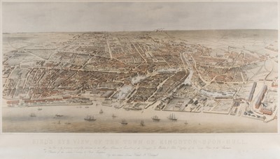 Lot 194 - Stead (J. lithographer). Bird's Eye View of the Town of Kingston-upon-Hull...