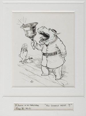 Lot 593 - Wright (Alan, 1864-1959). Five original illustrations for Baker Minor & the Dragon..., 1902-3