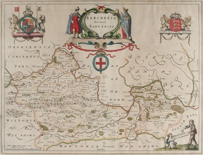 Lot 62 - Berkshire. Blaeu (W. & J.). Bercheria Vernacule Bark Shire, circa 1650