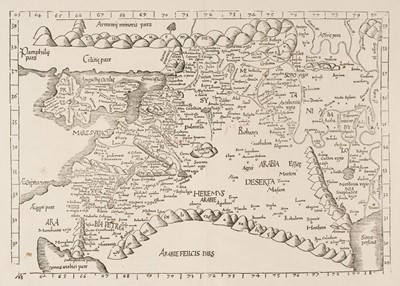 Lot 105 - Middle East. Ptolemy (Claudius & Laurent Fries), Tabula Quarta Asiae [1541]