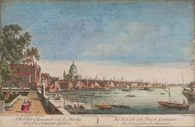 Lot 162 - London. Rooker (E.), A West View of London with the Bridge..., circa 1750