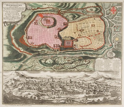 Lot 94 - Jerusalem. Seutter (Matthaus), Prospectus Sanctae olim et celeberrimae Urbis..., circa 1735