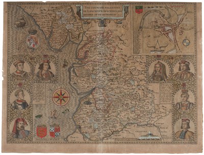 Lot 95 - Lancashire. Speed (John), The Countie Palatine of Lancaster..., circa 1627