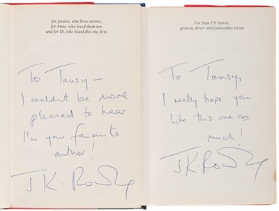 Lot 757 - Rowling (J. K.) Harry Potter and the Philosopher's Stone, 1997 paperback, inscribed