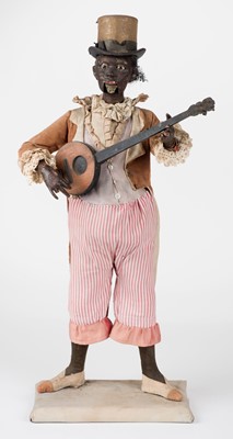 Lot 362 - Black Banjo-Player Automaton. An inoperative automaton, attributed to Gustav Vichy, Paris, c. 1900