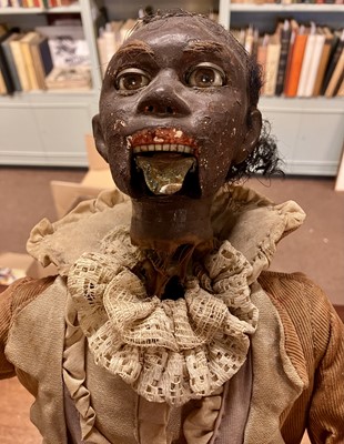 Lot 362 - Black Banjo-Player Automaton. An inoperative automaton, attributed to Gustav Vichy, Paris, c. 1900