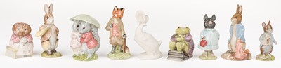 Lot 474 - Beswick. A collection of 48 Beatrix Potter figurines, issued post 1967