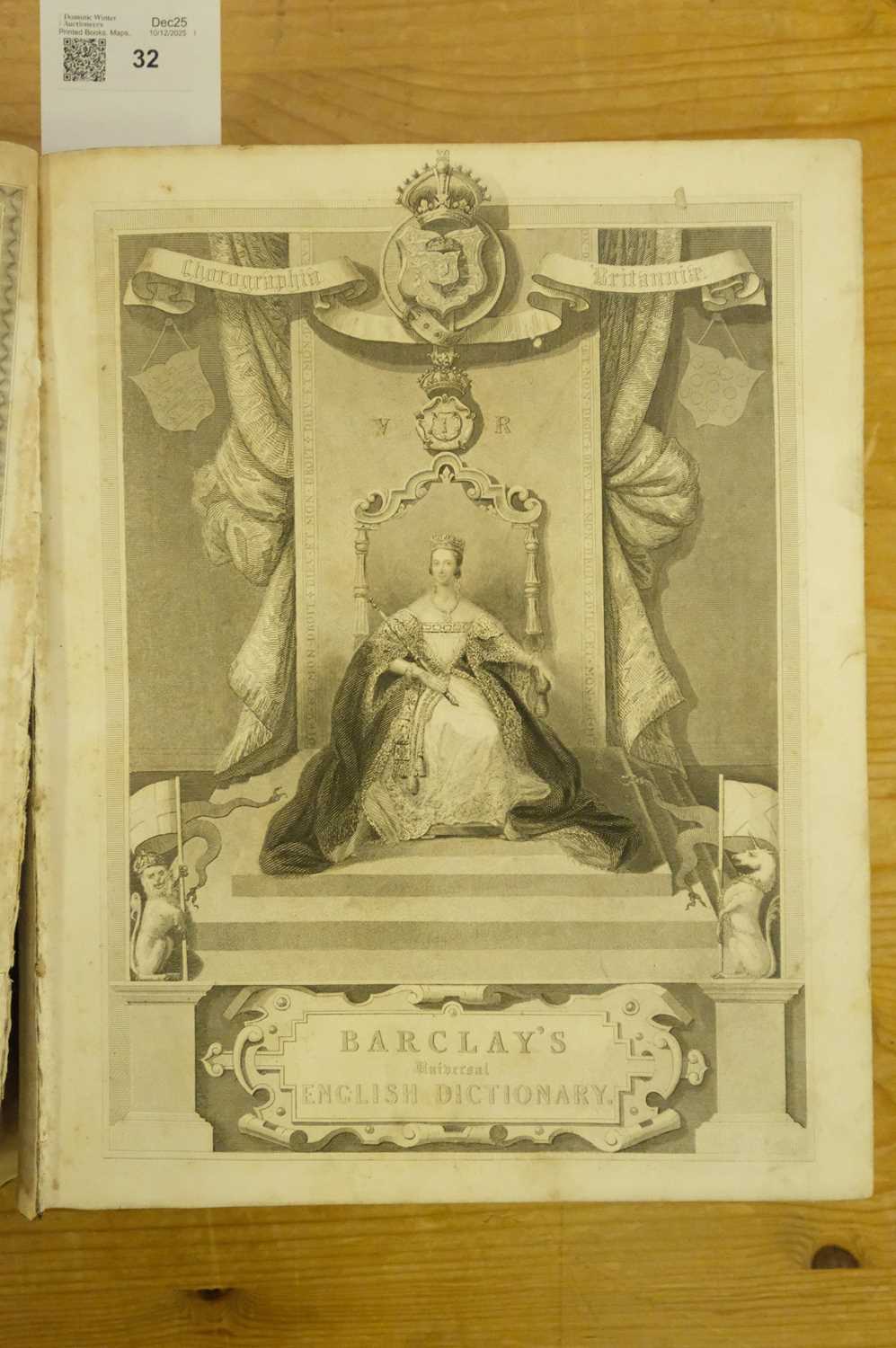 Lot 32 - Barclay (James). A Complete and Universal Dictionary..., circa 1845