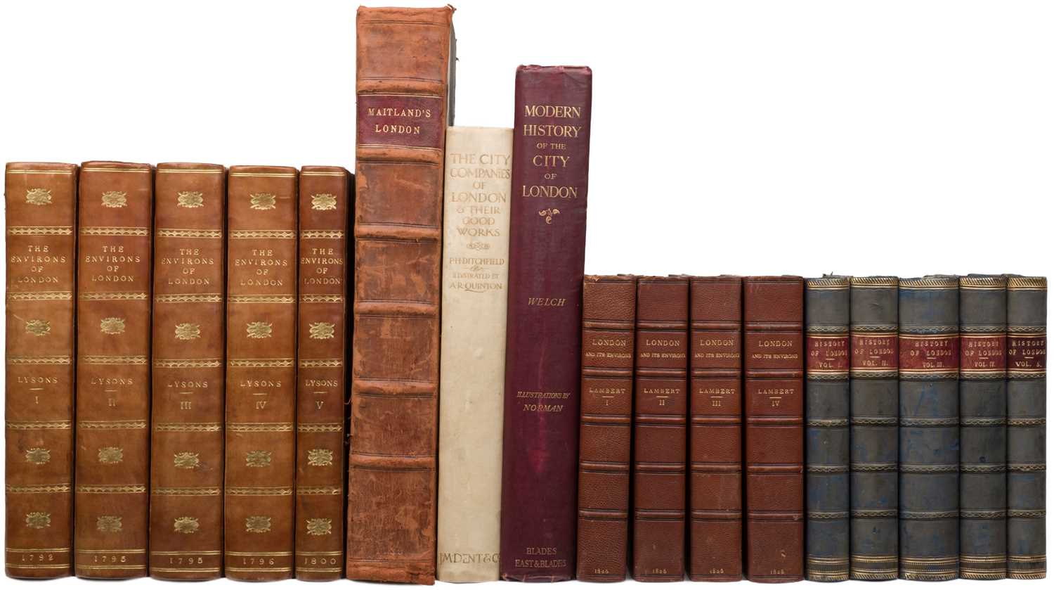 Lot 44 - Lysons (Daniel). The Environs of London..., 5 vols., 1st ed., 1792-1800