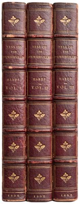 Lot 427 - Hardy (Thomas). Tess of the D’Urbervilles, 3 volumes, 2nd impression, 1892