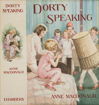 Lot 622 - Brisley (Nina Kennard, 1898-1978). A complete set of 5 original illustrations and dust jacket design for Deb of Sea House by Elsie J. Oxenham