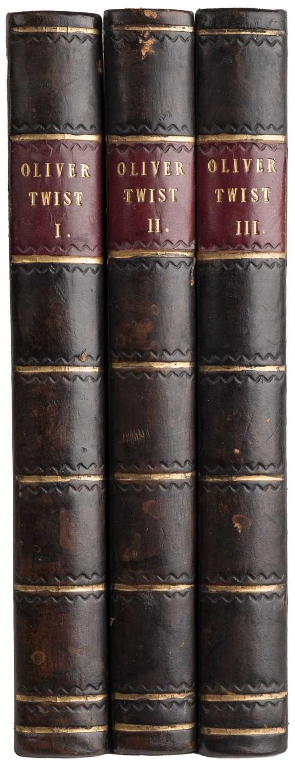 Lot 371 - Dickens (Charles). Oliver Twist, 3 volumes, 1st edition, 1838