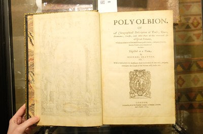 Lot 39 - Drayton (Michael). Poly Olbion..., London: 1612 - 22