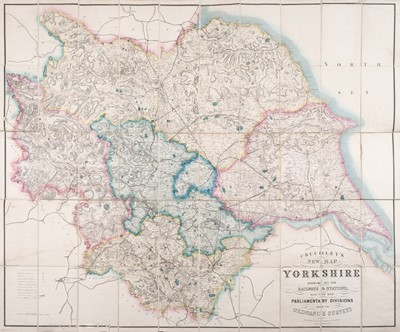Lot 120 - Yorkshire. Cruchley (G. F.), Cruchley's New Map of Yorkshire..., circa 1870