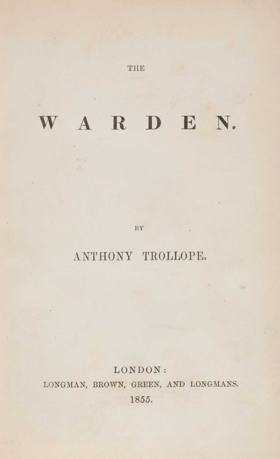 Lot 386 - Trollope (Anthony). The Warden, 1st edition, 1855 + one other