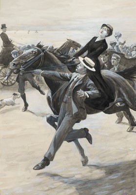 Lot 595 - Groome (W. H. C., 1854-1913). 6 original illustrations, possibly for Hazard and Heroism, 1904