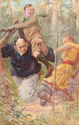 Lot 592 - Groome (William Henry Charles, 1854-1913). 6 original illustrations for A Boy’s Adventures in China