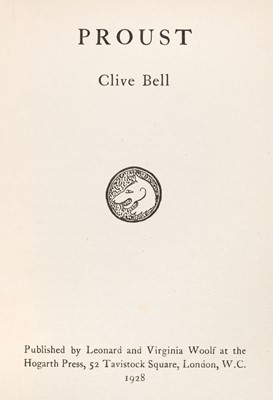 Lot 701 - Bell (Clive). Proust, 1st edition, London: Hogarth Press, 1928..., and one other