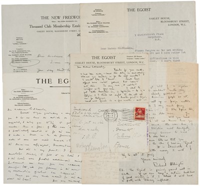 Lot 704 - Aldington (Richard, 1892-1962), English writer and poet. Two Letters Signed, 'Richard Aldington'...