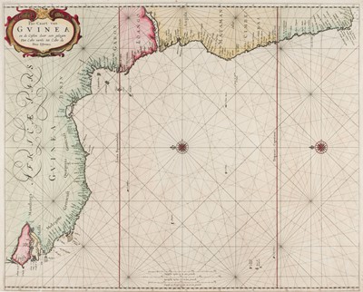 Lot 90 - Africa. Goos (Pieter), Pas-Caart van Guinea..., [1666]