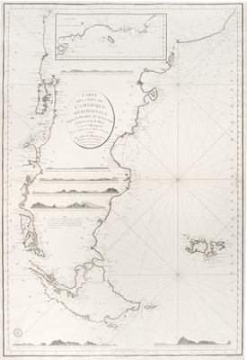 Lot 142 - South America. Depot de la Marine (publisher), Carte des Cotes de L'Amerique Meridionale..., 1790