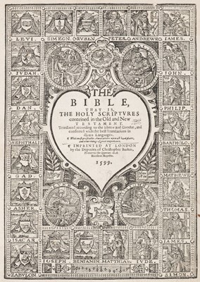 Lot 210 - Bible [English]. The Bible, that is the holy Scriptures..., 1599