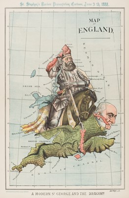 Lot 132 - Merry (Tom, pseud William Mecham). Map of England..., 1888