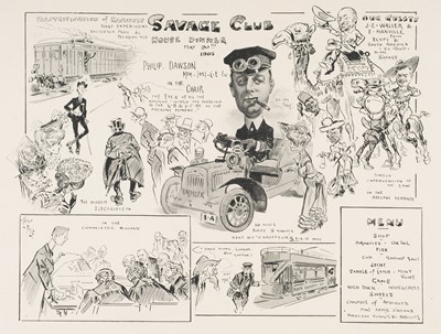 Lot 189 - The Savage Club. A Collection of items of Ephemera and drawings, 1896 - 1906