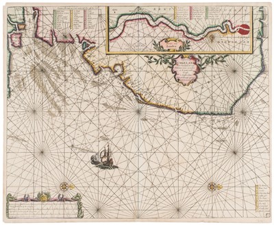 Lot 123 - Jacobsz (Theunis, 'Lootsman'). Pascaerte van Engelant vant Voorland tot aen Blakeney, circa 1668