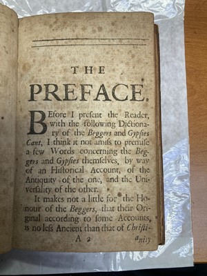 Lot 236 - English Slang. New dictionary of the terms ancient and modern of the canting crew, 1699