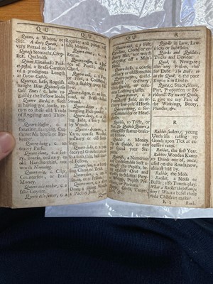 Lot 236 - English Slang. New dictionary of the terms ancient and modern of the canting crew, 1699
