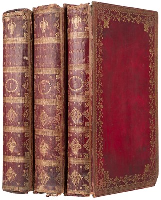 Lot 252 - Bible [English]. The Holy Bible ornamented with engravings, by James Fittler, 3 vols., 1795