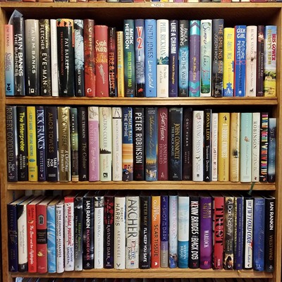 Lot 494 - Signed Books. A group of 82 signed (mostly) first edition hardback modern fiction and related