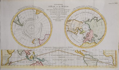 Lot 148 - World. Bell (A.). Geography - A Map of the World in three sections..., circa 1786