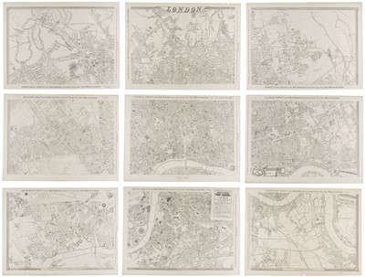 Lot 129 - London. The New Edition of Cassell's Large nine-sheet Map of London, circa 1863