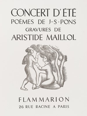 Lot 353 - Maillol (Aristide, 1861-1944). Concert d'été, Poèmes de J-S. Pons..., 1945