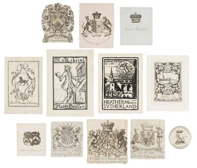 Lot 404 - Ladies Bookplates. Collection of approximately 150 armorial bookplates, 18th-20th century