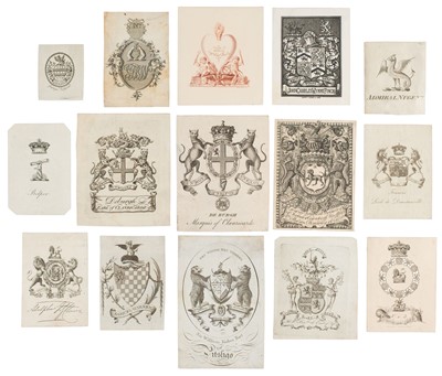 Lot 402 - British Armorial Bookplates. Approximately 400 British armorial bookplates, 19th-20th century