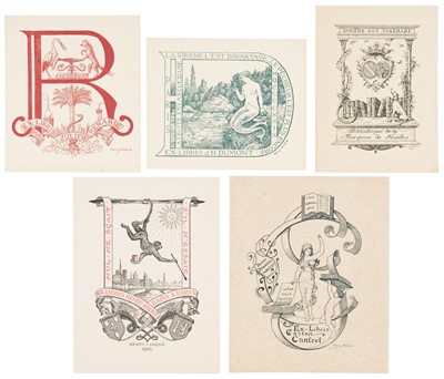 Lot 389 - Henry-André (Andre Schultz, pseud., 1857-1932). Collection of approximately 100 bookplates