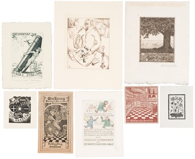 Lot 387 - German Bookplates. Collection of approximately 400 bookplates, late 19th-20th century